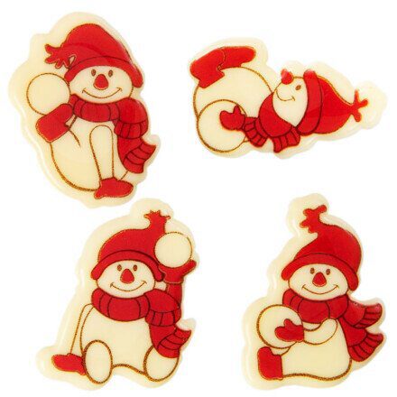 [08030778] 2015079 FIGURINES BONHOMME DE NEIGE ROUGE 4CM 120PCES