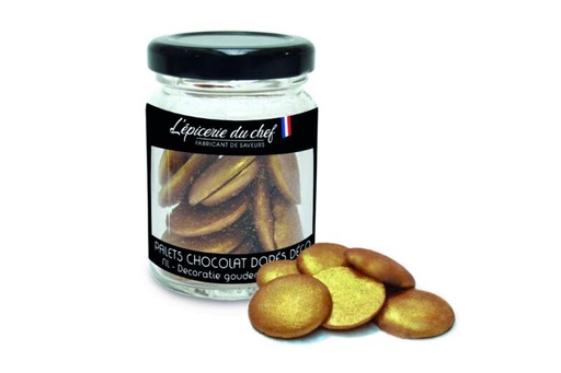 [08055618] EPICERIE DU CHEF CALLETS DE CHOCOLAT NOIR DORES 40GR