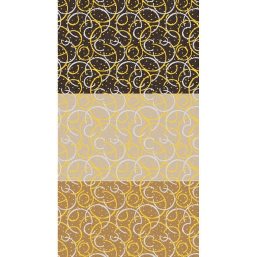 [08030823] 2046004 GOUD EN ZILVEREN OORBELOVERDRUK 30 X 40 CM 30 STUKS ***OP BESTELLING***