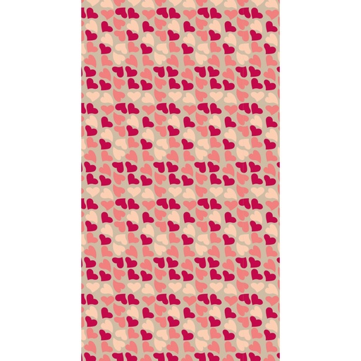 [08054562] 2046147 PINK HEARTS TRANSFER SHEET 30X40CM 30 PCES***S/CD***