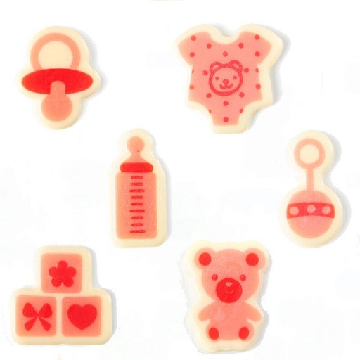 [08034379] 2051534 ASSORTIMENT GEBOORTEMEISJE 4CM 72ST ***S/CDE***