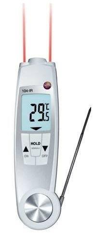 [52902383] TESTO THERMOMETER PROBE/INFRARED 104-IR SENSOR STAINLESS STEEL PROBE FROM -30° ..+250°C -IP65 WATERPROOF
