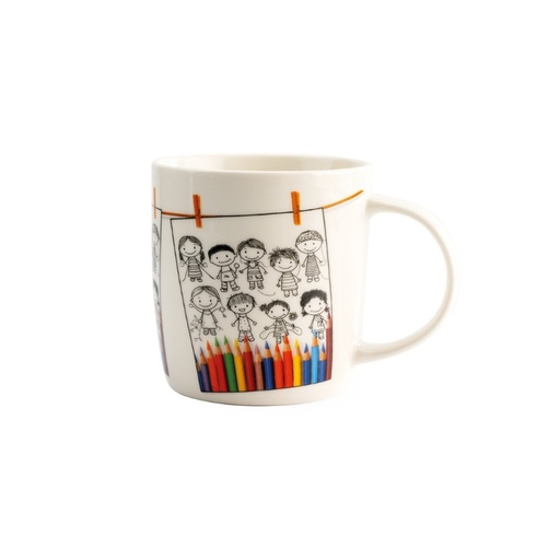 [61700535] SCHOOL MUG PENCILS Ø8.5CM H9CM