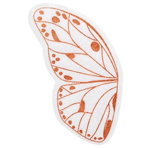 [08057944] 074262 PCB MERINGUE DECORATIES VLINDERVLEUGELS 4,5X3,2 CM 200 STUKS ***S/CD***