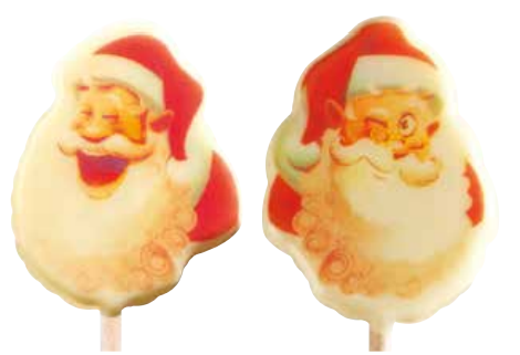 [08056604] 060171 PCB LOLLIPOPS CB SANTA CLAUS 4 DESIGNS 60PCES***S/CD***