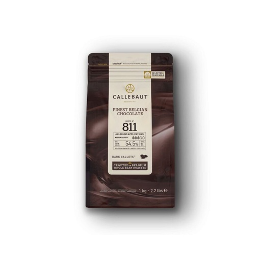 [03070537] CALLEBAUT 811-E1-U68 FONDANT CALLETS 55%  KARTON VAN 6 ZAKKEN X 1KG = KG