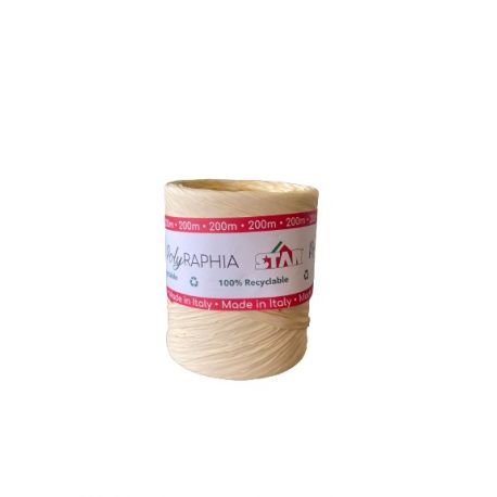 [70407792] POLY RAFIA 15MM X 200M CRÈME R25