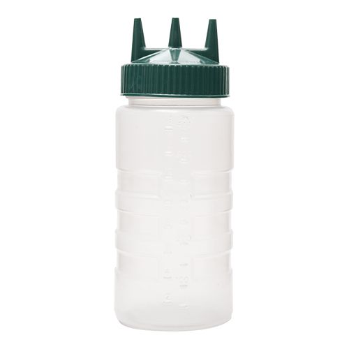 [53800837] PLASTIC POURING/DOSING BOTTLE TRIPLE MOUTH 7.5XH19CM