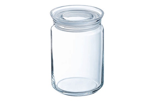 [60251824] LUMINARC PURE ROUND GLASS PROVISION JAR 1.00L - WITH AIRTIGHT LID