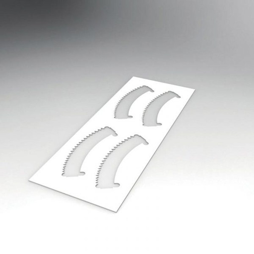 [08056661] 060326 PCB CHABLON FOR SAWS 15X5.3 CM - 4 POSITIONS 1PC ***S/CD***