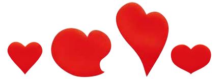 [08057213] 061395 PCB COEURS CB ROUGE 6 DESIGNS 360PCES ***S/CD***