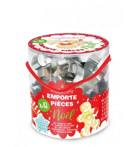 [08053057] SCRAPCOOKING SET OF 18 CHRISTMAS COOKIE CUTTERS