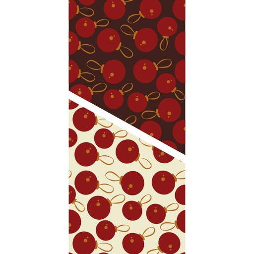 [08054418]  2046137 RED CHRISTMAS BALL TRANSFER SHEET 30X40CM 30 PIECES ***S/CD***