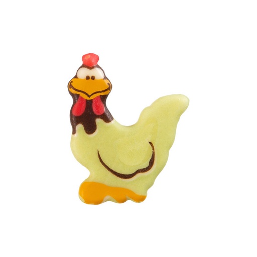 [08053923] 2069125 PLAQUETTE COQ 32X40MM CHOCOLAT BLANC 120 PCES ***S/CDE***