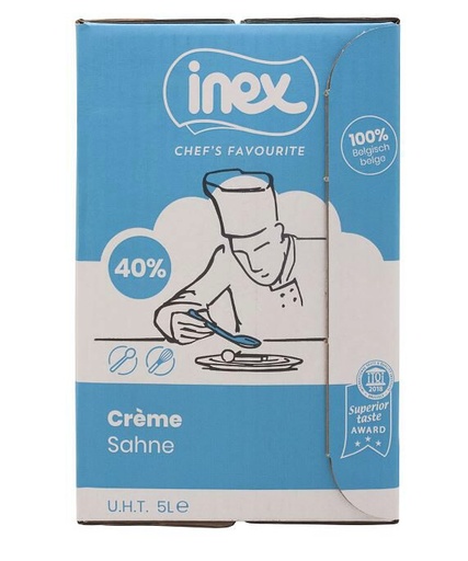 [06020262] INEX SLAGROOM 40% UHT BIB 5 L