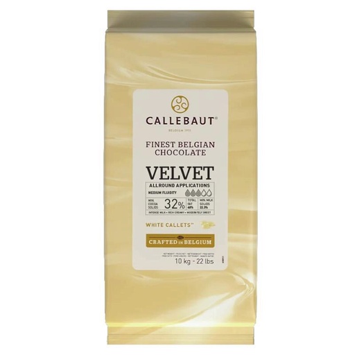 [03070651] CALLEBAUT W3-01B *VELVET* CALLET BLANC 10KG ***S/CDE******