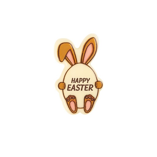 [08058362] 2069553 LAPIN AVEC OEUF HAPPY EASTER 4,5X3 CM 125PCS ***S/CDE***