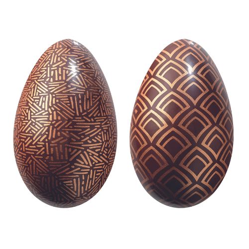 [08057161] 087163 PCB GATSBY HALF EGG MOLDS 2 DESIGNS 13.4X8.7 CM 16PCS ***ON ORDER***