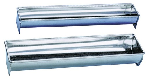 [51843601] TINPLATE LOG MOLD WITH STRAIGHT EDGES, 35 X 6 CM, H4.5 CM