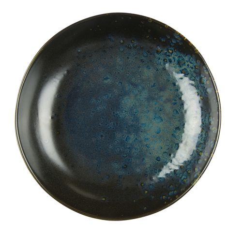 [57661139] LE COQ PHOBOS BLACK BLUE DOTS SOUP PLATE 28XH6CM STONEWARE - LPHO019NB264280