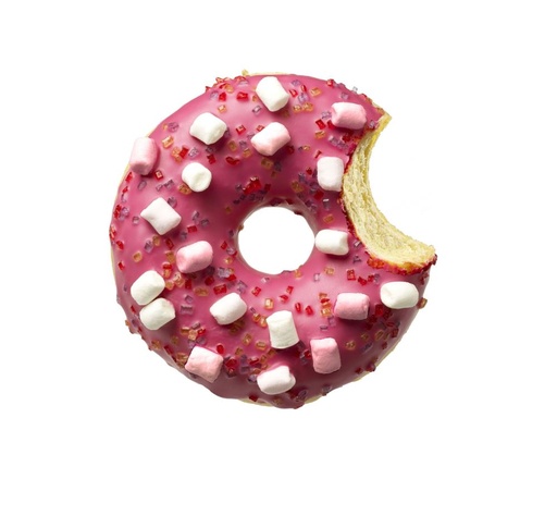 [02060285] ❄️DAUPHINE 2104790 PINKIE AARDBEI DONUT AARDBEI GLAZUUR 48 X 58GR