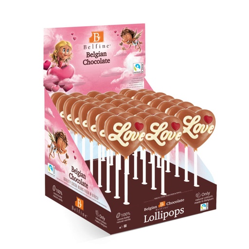 [13030428] HART LIEFDE LOLLY GEKLEURDE MELK 24 X 35GR