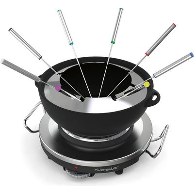 [57659267] RIVIERA & BAR FONDUE CAST IRON WARMER STAINLESS STEEL BOURGUIGNONNE-SAVOYARDE 1000W
