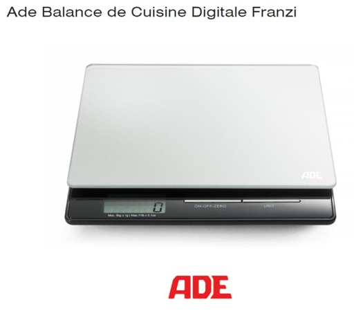 [57662497] ADE SCALE 5KG-1GR FRANZI INOX RECT KE1215 NHOUSEHOLD