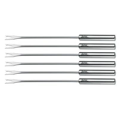 [57662926] LENTEFONDUE BOURGUIGNONNE RVS VORKEN 6 STUKS 2 PUNTEN