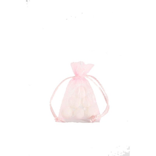 [70409944] SACHET DE 10 POCHETTES ORGANZA ROSE 10X7CM