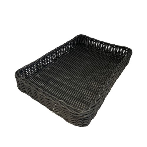 [50626062] RECTANGULAR BLACK COMPOSITE BASKET 60*40*10