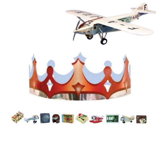 [60229057] PORSELEINEN BONEN 100STKS "AEROPOSTAL VLIEGTUIG" +KRONEN ***NIEUW 2024***