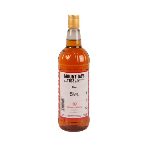 [07010289] RHUM MOUNT GAY  55 % AVEC ACCISES 1 L