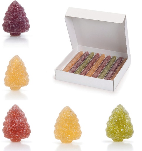 [11050031] KERSTBOOM FRUITPASTA GEASSORTEERDE SMAKEN 2KG