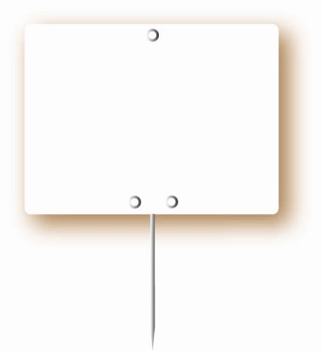 [43606033] 6 X 8 CM WHITE LABEL WITH STAINLESS STEEL SPIKE PACK OF 10 PCES