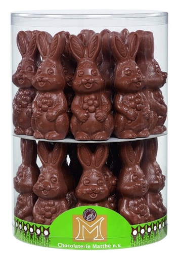 [13030361] HOLLOW HARE MILK CHOCOLATE IN TUBO 14CM 32 X 50GR
