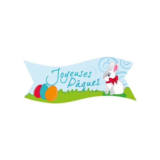 [08034961] 1069659 JOYEUSES PAQUES WAFERBANNER 90X40MM 24ST