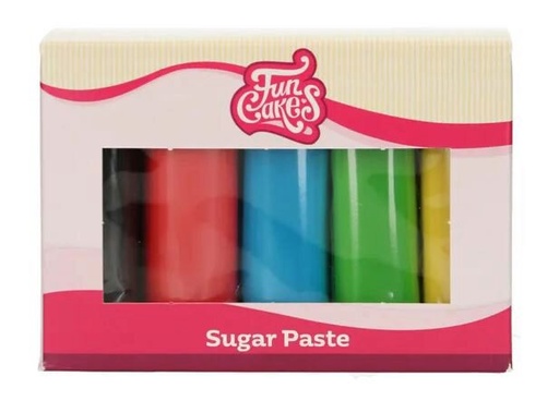 [70407269] FUNCAKES PATE A SUCRE MULTIPACK PALETTE PRIMAIRE 5X100GR