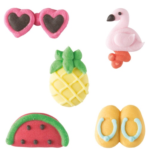 [08063116] *FF*1024654 SUJET EN SUCRE THÈME ÉTÉ 3CM 150 PCES ***S/CDE***