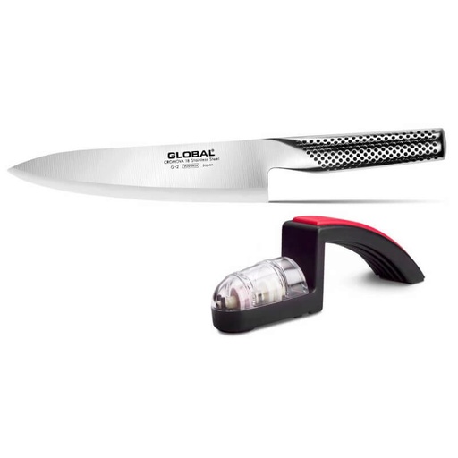 [57661625] GLOBAL G-2220BR SET 1/2 CHEF G2+MICROSHARP SHARPENER