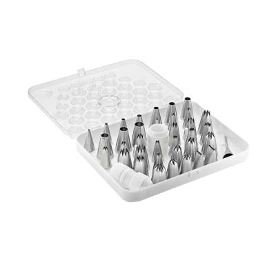 [50921140] SET 36 DOUILLES INOX ASSORTIES DECOR + 2 ADAPTATEURS + 1 REMPLACEMENT POUR ADAPTEUR