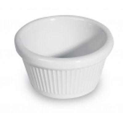 [57661066] HENDI RAMEQUIN WHITE PLEATED 8.5XH4.5CM 100ML MELAMINE