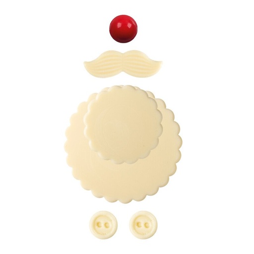 [08054955] 2015459 SANTA CLAUS BEARD SET 7.5CM 20PCS ***S/CDE***