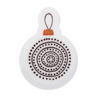 [08057945]  074263 PCB MERINGUE DECORATIES KLEINE KERSTBALLEN 4 ONTWERPEN 2,4X1,7 CM 500 STUKS ***S/CD***