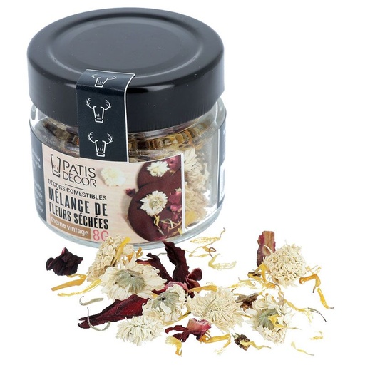 [08075546] GEDROOGDE BLOEMEN VINTAGE THEMA MIX 8G