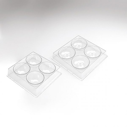 [08057651] 070548 PCB INDIVIDUAL APPLE DESSERT MOLDS FOR 60 PIECES Ø 7.4 CM 30 PCES ***S/CD***