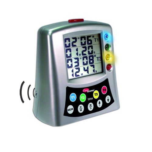 [55072176] COOPER DIGITAL TIMER SILVER GREY "4 IN 1" 4 TIMES-4 SOUNDS-4 INDICATOR LIGHTS