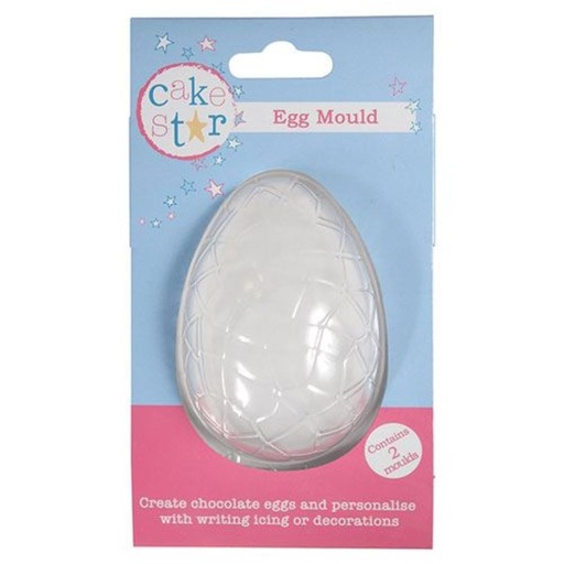 [08053086] CAKE STAR CHOCOLATE MOLD HALF CRACKED EGG 8.7 X 6 X 2.9 CM 2 PCS