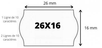 [60180069] ETIQUETTE BLITZ BLANCHE 26X16MM R " POUR BLITZ C20BOITE DE 36 ROULEAUX DE 1000 ETIQUETTES