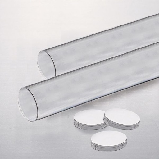 [08056207] 009790 PCB TUBES MOLINES 58 CM Ø 3,5 CM ET 20 COUVERCLES 10PCES ***S/CD***